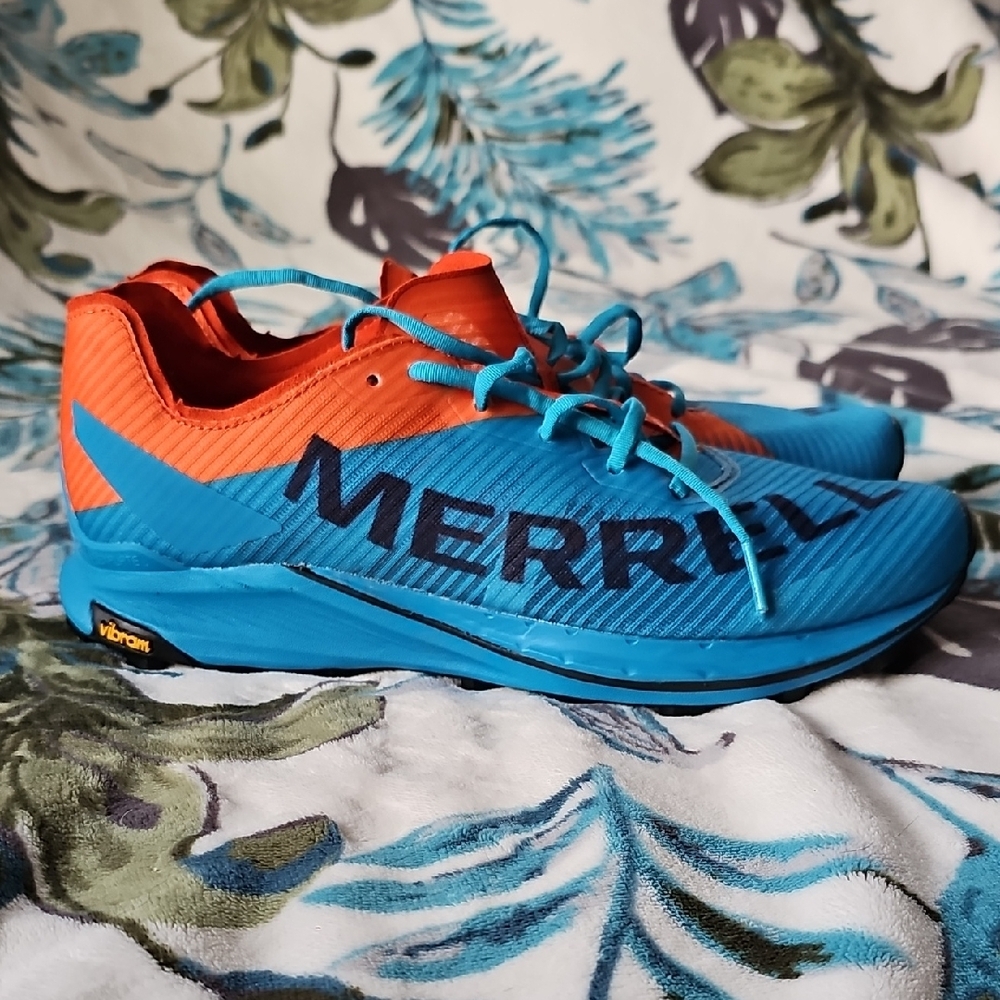 Merrell Vibram Blue and Orange Running Shoes